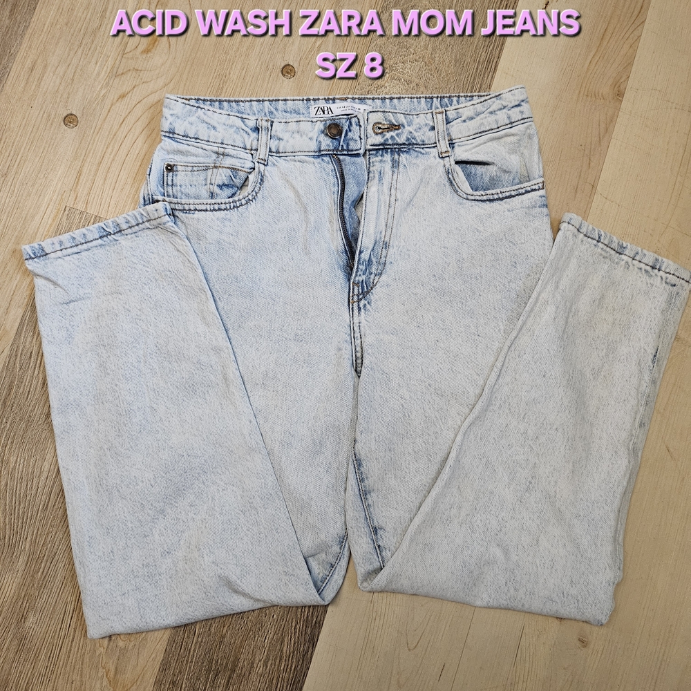 Zara Acid Wash Mom Jeans BUNDLE 3 JEANS FOR $50